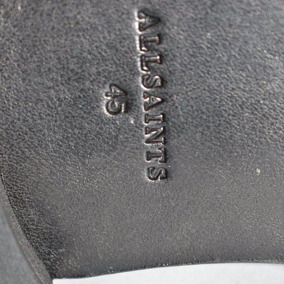 Allsaints Men's Mikkel Leather Combat Boots Black Size 45 EU 12 US - Picture 12 of 12